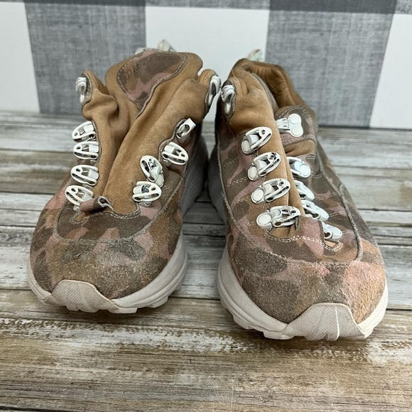 Diemme Pink Camo Suede Hiking Sneaker - Missing Laces - Picture 6 of 13